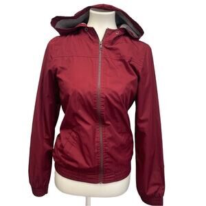 Zine Womens Small Full Zip Hooded Warm Lined Wind Breaker Rain Jacket